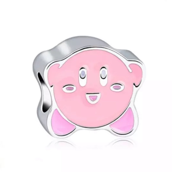 NEW•Kirby character silver/pnk DIY chrm - Picture 1 of 7
